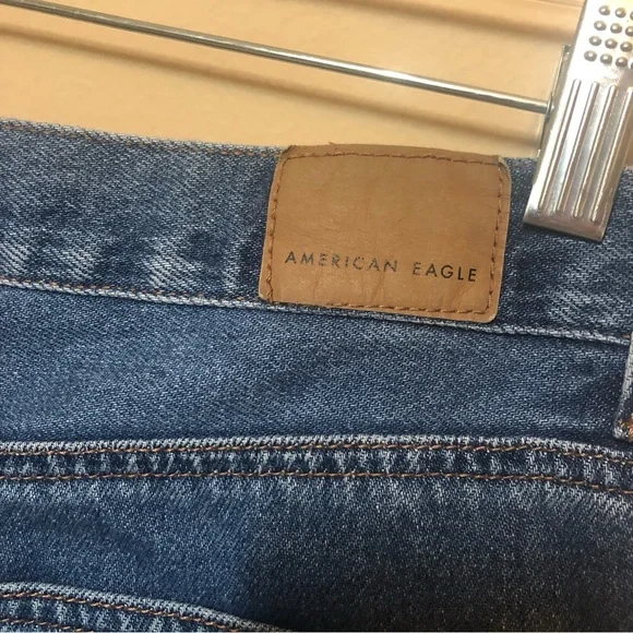 American eagle outfitters mom shorts cuffed jean denim - Picture 3 of 9